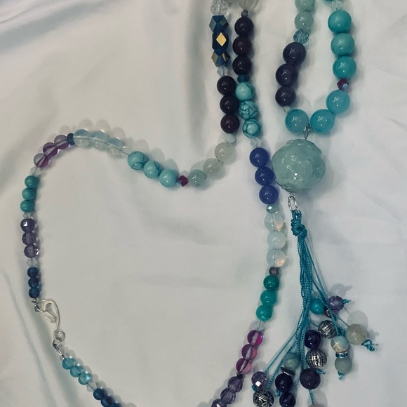 108 Bead Gemstones Handmade Mala Prayer Necklace - Picture 4 of 13